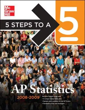 Cover of 5 Steps to a 5 AP Statistics, 2008-2009 Edition