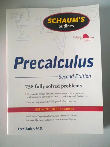 Cover of Schaum's Outline of PreCalculus, 2nd Ed