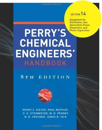 Cover of Perry's Chemical Engineers' Handbook 8/E Section 14
