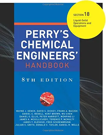 Cover of Perry's Chemical Engineers' Handbook 8/E Section 18