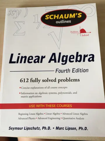 Cover of Schaum's Outline of Linear Algebra Fourth Edition