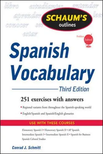 Cover of Schaum's Outline of Spanish Vocabulary, 3ed