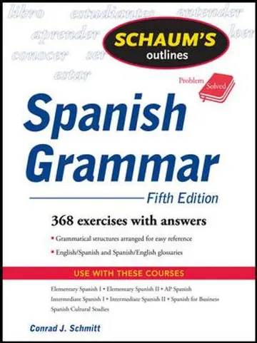 Cover of Schaum's Outline of Spanish Grammar, 5ed