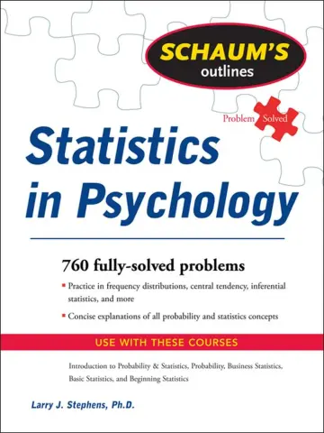 Cover of Schaum's Outline of Statistics in Psychology