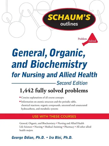 Cover of Schaum's Outlines of General, Organic, and Biochemistry for Nursing and Allied Health