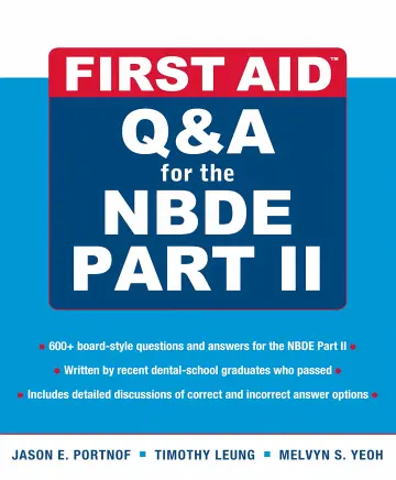 Cover of First Aid Q & A for the NBDE Part II 1