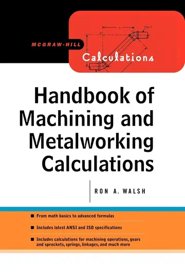 Cover of Handbook of Machining and Metalworking Calculations