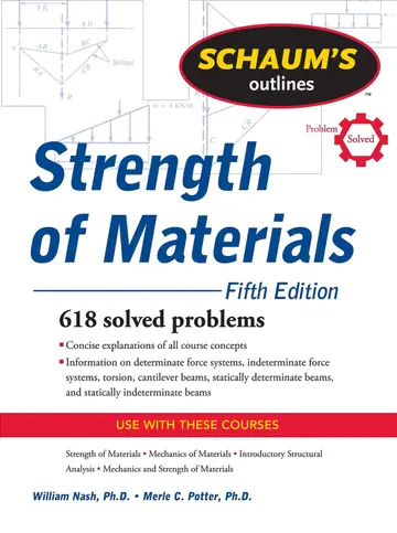 Cover of Schaum's Outline of Strength of Materials, Fifth Edition
