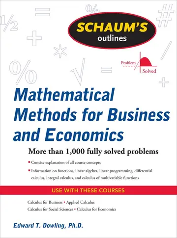 Cover of Schaum's Outline of Mathematical Methods for Business and Economics