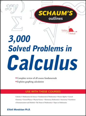 Cover of Schaum's 3,000 Solved Problems in Calculus