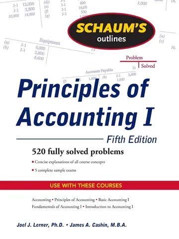 Cover of Schaum's Outline of Principles of Accounting I