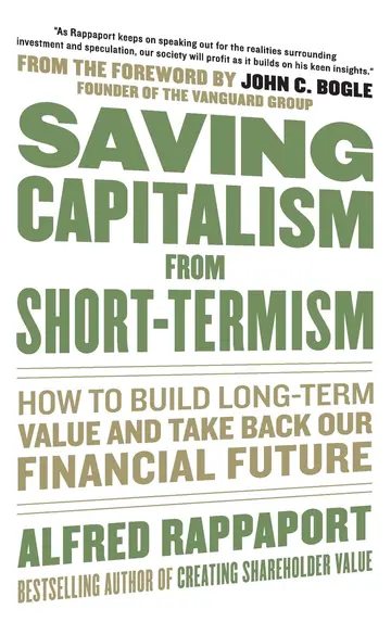 Cover of Saving Capitalism from Short-Termism