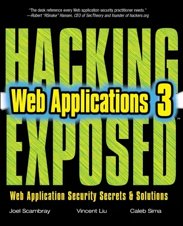 Cover of Hacking Exposed™ Web Applications