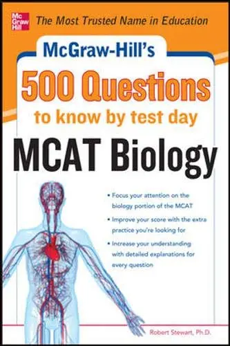 Cover of McGraw-Hill's 500 MCAT Biology Questions to Know by Test Day