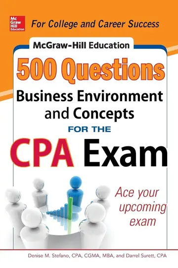 Cover of McGraw-Hill Education 500 Business Environment and Concepts Questions for the CPA Exam