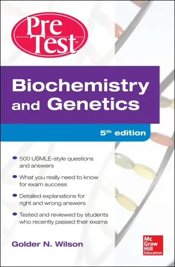 Cover of Biochemistry and Genetics Pretest Self-Assessment and Review 5/E