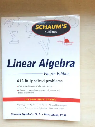 Cover of Schaum's Outline of Linear Algebra