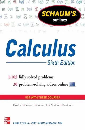 Cover of Schaum's outlines of calculus 6th ed