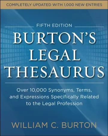 Cover of Burton's Legal Thesaurus