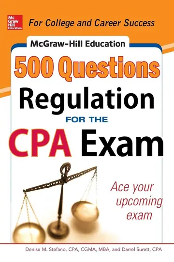 Cover of McGraw-Hill Education 500 Regulation Questions for the CPA Exam