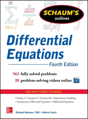 Cover of Schaum's Outline of Differential Equations