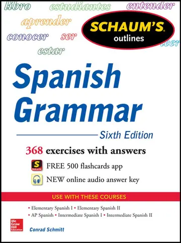 Cover of Schaum's Outlines Spanish Grammar