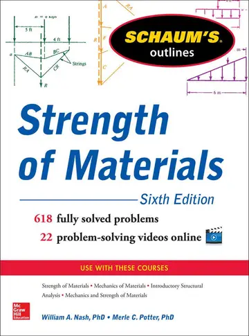Cover of Schaum's Outline of Strength of Materials, 6th Edition