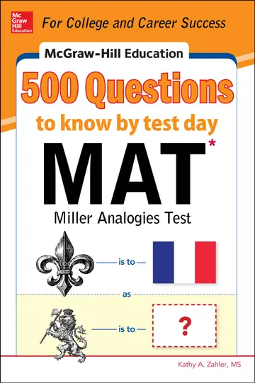 Cover of Mcgraw-Hill Education 500 MAT Questions to know by test day