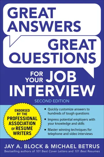 Cover of Great Answers, Great Questions for Your Job Interview, 2nd Edition