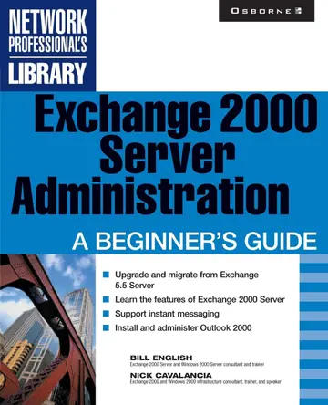 Cover of Exchange 2000 Server Administration