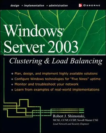 Cover of Windows Server 2003 Clustering & Load Balancing