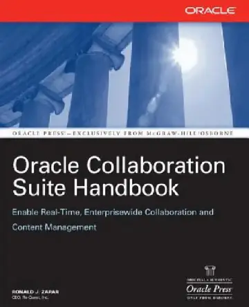 Cover of Oracle Collaboration Suite Handbook