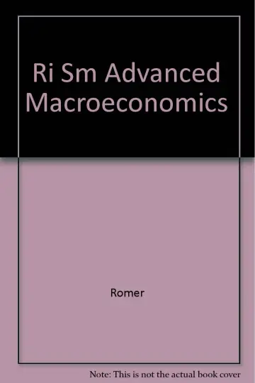 Cover of Ri Sm Advanced Macroeconomics