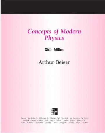 Cover of Concepts of Modern Physics