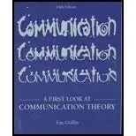 Cover of A First Look at Communication Theory