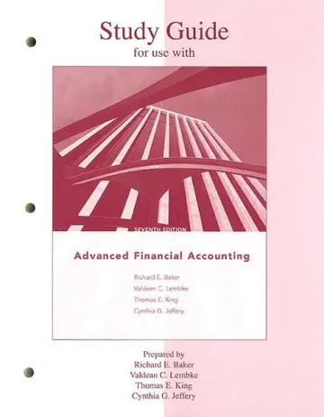 Cover of Advanced Financial Accounting