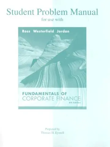 Cover of Student Problem Manual to accompany Fundamentals of Corporate Finance