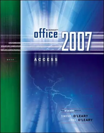 Cover of Microsoft Office Access 2007 Brief