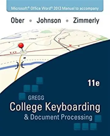 Cover of Microsoft Office Word 2013 Manual for Gregg College Keyboarding & Document Processing