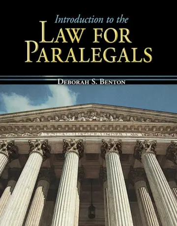 Cover of Introduction to the Law for Paralegals