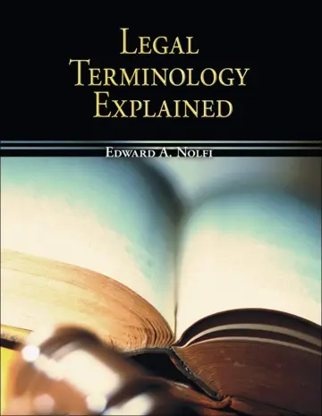 Cover of Legal Terminology Explained