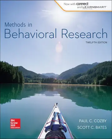 Cover of Methods in Behavioral Research
