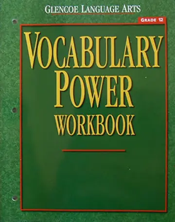Cover of Glencoe Language Arts Vocabulary Power Workbook Grade 12