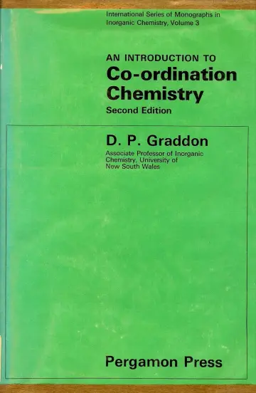 Cover of An introduction to co-ordination chemistry