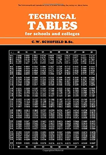 Cover of Technical Tables for Schools and Colleges