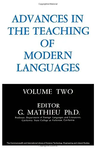Cover of Advances in the Teaching of Modern Languages