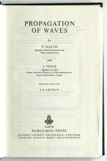 Cover of Propagation of Waves