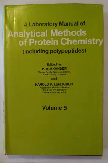 Cover of A Laboratory Manual of Analytical Methods of Protein Chemistry - Including Polypeptides - Volume 5