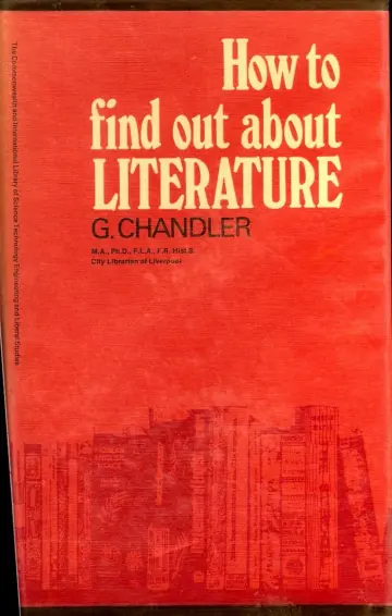 Cover of How to Find Out About Literature