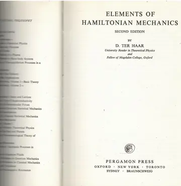 Cover of Elements of Hamiltonian Mechanics